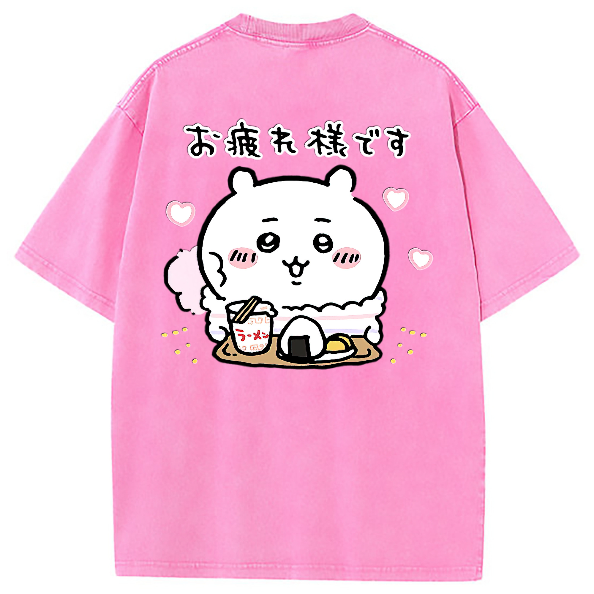 （画像用） ちいかわ ちいかわ Chii-kawa chiikawa 綿100% ヴィンテージ風 半袖Tシャツ（背面プリント）